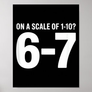 Op een schaal van 1 10 6 7 Grappige sarcasme citaa Poster
