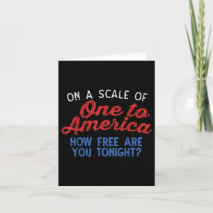 Op een schaal van één naar Amerika 4th of July 4th Kaart