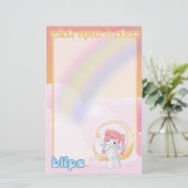 Op een ster wachten briefpapier (Staand voorkant)