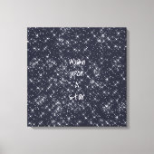 Op een ster wensen canvas afdruk (Voorkant)