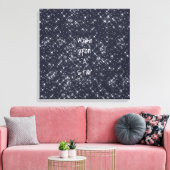 Op een ster wensen canvas afdruk (Insitu (Woonkamer))