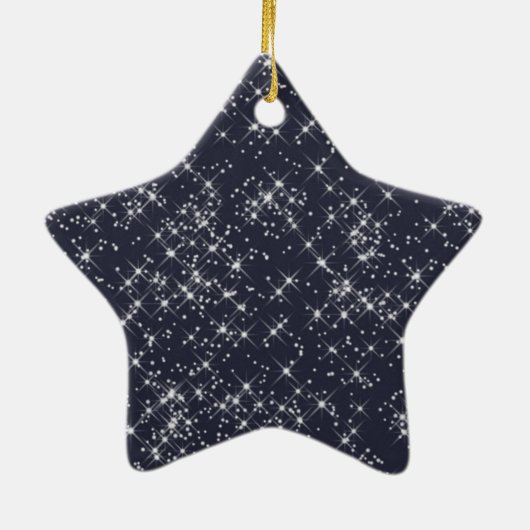 Op een ster wensen keramisch ornament (Achterkant)