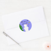 Op een ster wensen ronde sticker (Envelop)