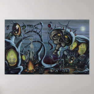 Op een stille Moonlit Gebeurtenis Poster