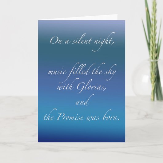 Op een stille nacht feestdagen kaart (Voorkant)