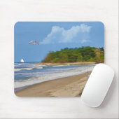Op een strand ergens in Mousepad Muismat (Met muis)
