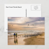 Op een strand in Florida wandelen Briefkaart (Voorkant / Achterkant)
