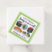 Op een (sushi) roll gefeliciteerd viering bedankjes labels (In situ)