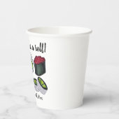 Op een (sushi) roll gefeliciteerd viering papieren bekers (Links)