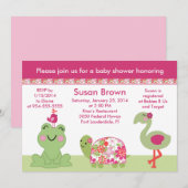 Op een uitnodiging voor een Baby shower met Pond/T (Voorkant / Achterkant)