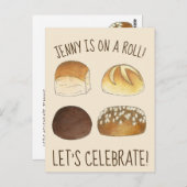 Op een uitnodiging voor een rolfeest (Voorkant / Achterkant)