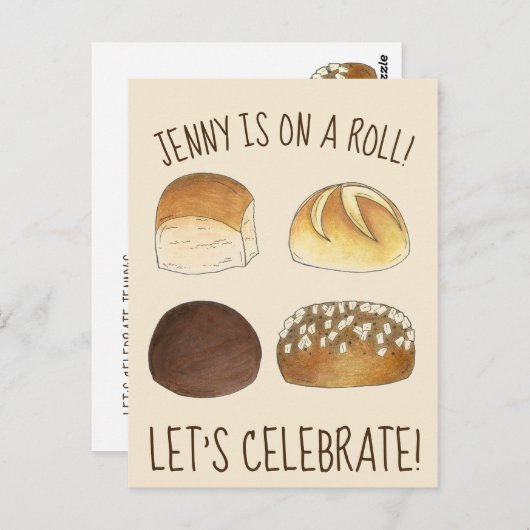 Op een uitnodiging voor een rolfeest (Voorkant / Achterkant)