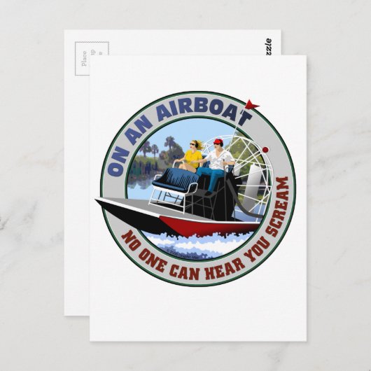 Op een vliegtuig kan niemand je horen schreeuwen briefkaart (Voorkant / Achterkant)