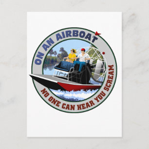 Op een vliegtuig kan niemand je horen schreeuwen briefkaart