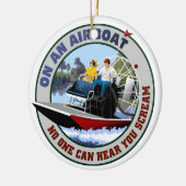 Op een vliegtuig kan niemand je horen schreeuwen keramisch ornament (Links)