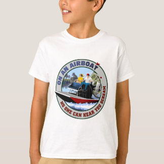 Op een vliegtuig kan niemand je horen schreeuwen t-shirt
