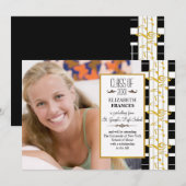 Op een vrolijke noot Foto afstudeeraankondiging Aankondiging (Voorkant / Achterkant)