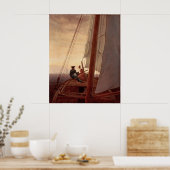 Op een zeilschip poster (Keuken)