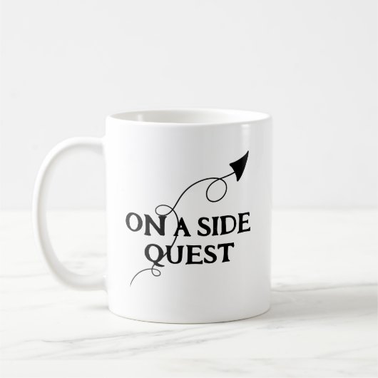 Op een zijdelings quest Funny Mug Koffiemok (Links)