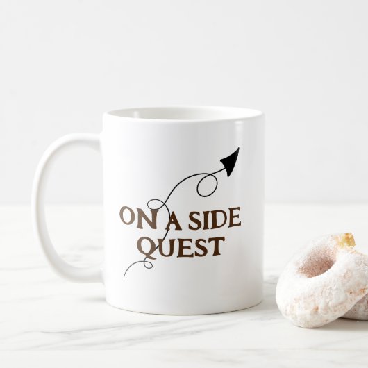 Op een zijdelings quest Funny Mug Koffiemok (Met donut)