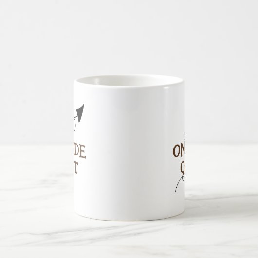 Op een zijdelings quest Funny Mug Koffiemok (Center)