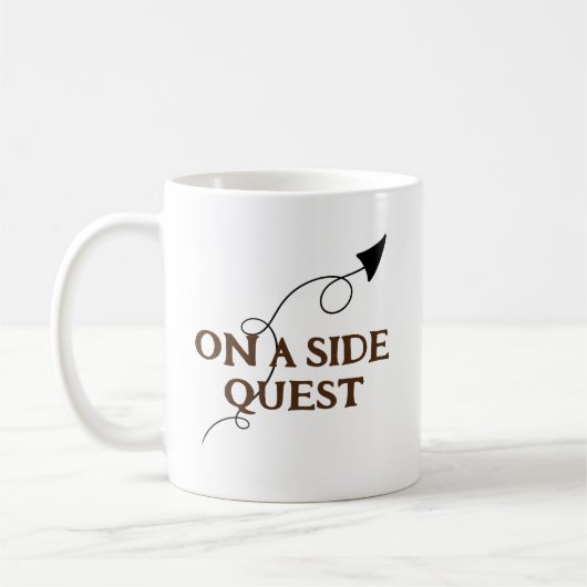 Op een zijdelings quest Funny Mug Koffiemok (Links)