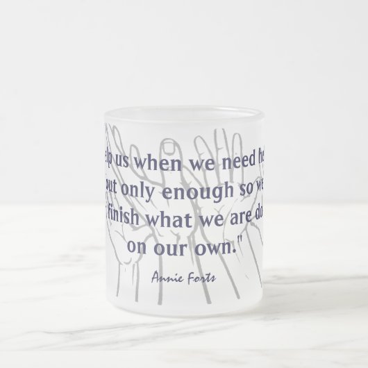 Op eigen kracht matglas koffiemok (Center)