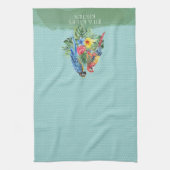 Op eilandtijd tropische papegaaien theedoek (Verticaal)