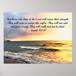 OP ELGF'S WINGS ISAIAH 40:31 SCRIPTURE VERSE POSTER
