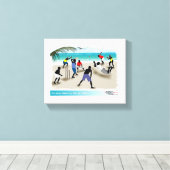 op elk strand in het Caribisch gebied Canvas Afdruk (Insitu (Houten vloer))