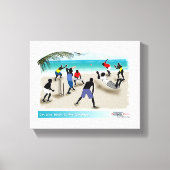 op elk strand in het Caribisch gebied Canvas Afdruk (Voorkant)