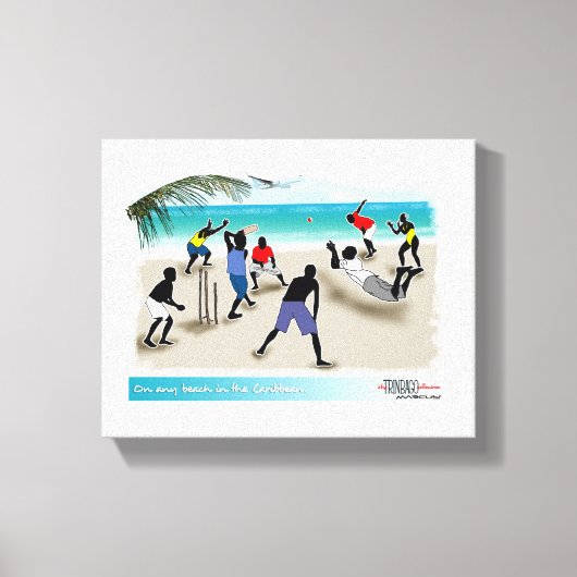op elk strand in het Caribisch gebied Canvas Afdruk (Voorkant)