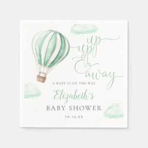 op en af hete luchtballon neutraal Baby shower Servet