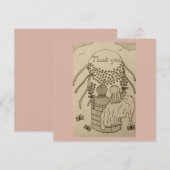 Op en af in een luchtballon bedankkaart (Voorkant / Achterkant)