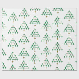 Op en af kerstboom cadeaupapier