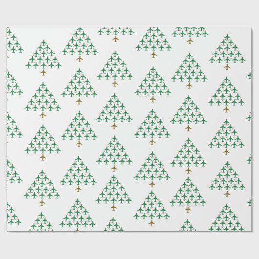 Op en af kerstboom cadeaupapier (Vlak)