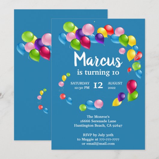 Op- en afpersingsconferentie van Birthday Kaart (Voorkant / Achterkant)