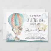 Op- en afscheid van het Baby shower van het dieren Kaart (Voorkant)