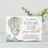 Op- en afscheid van het Baby shower van het dieren Kaart (Staand voorkant)