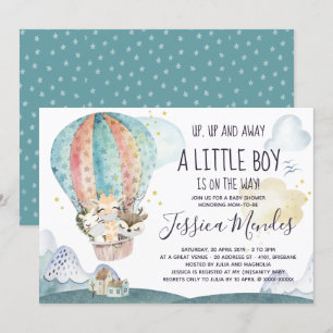 Op- en afscheid van het Baby shower van het dieren Kaart