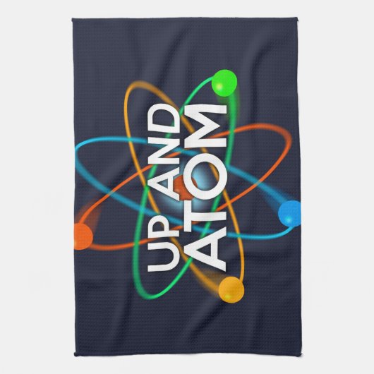 OP EN ATOM Wetenschap Theedoek (Verticaal)