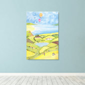 Op en uit canvas afdruk (Insitu (Houten vloer))