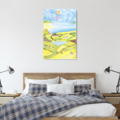 Op en uit canvas afdruk (Insitu (Slaapkamer))