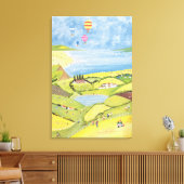 Op en uit canvas afdruk (Insitu (Woonkamer))