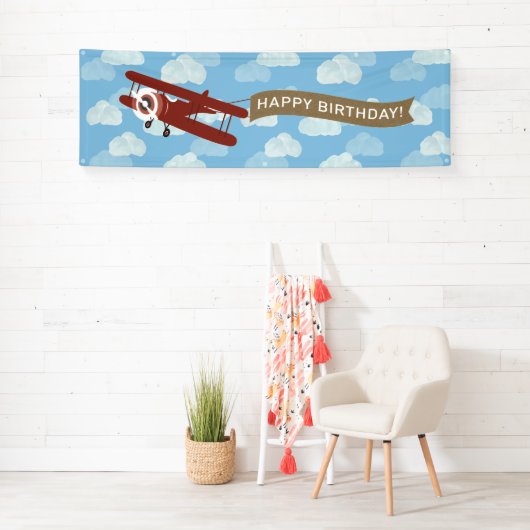 Op en Uit Gelukkige Verjaardag Spandoek (Insitu)