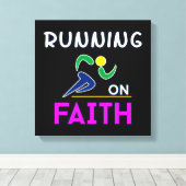 Op Faith Christelijk Runner Canvas Afdruk (Insitu (Houten vloer))
