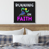 Op Faith Christelijk Runner Canvas Afdruk (Insitu (Slaapkamer))