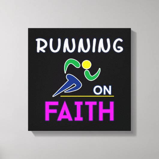 Op Faith Christelijk Runner Canvas Afdruk (Voorkant)