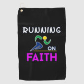 Op Faith Christelijk Runner Golfhanddoek (Voorkant)
