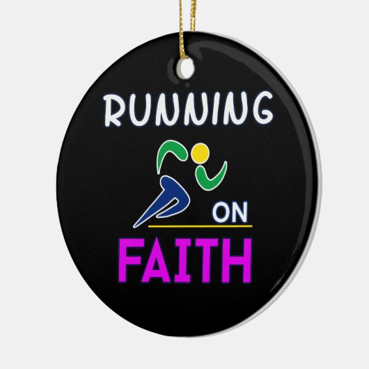 Op Faith Christelijk Runner Keramisch Ornament (Links)